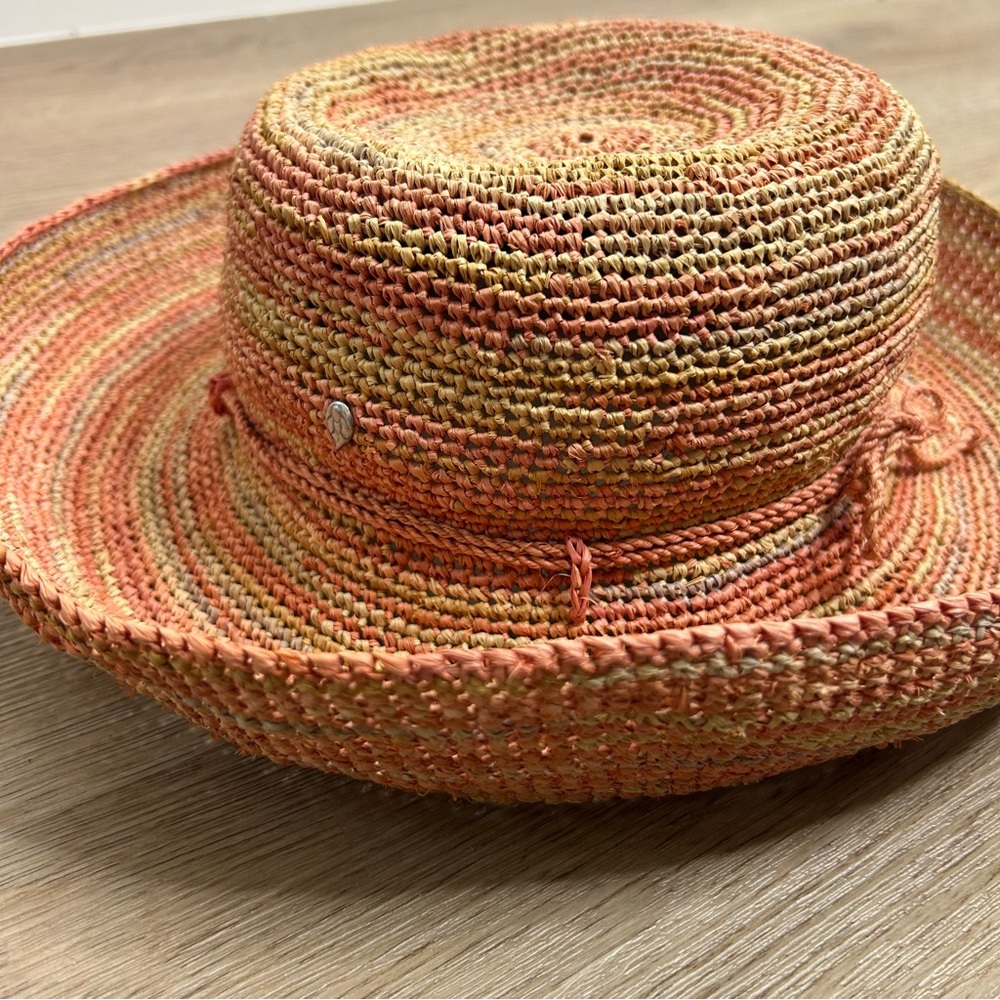 Helen Kaminski 100% Raffia Straw Multicolor Sun Hat - Picture 7 of 8